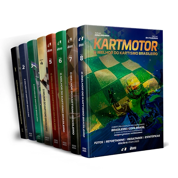 Combo Anuário Kart Motor 1ª + 2ª + 3ª + 4ª + 5ª + 6ª + 7ª + 8ª Edição