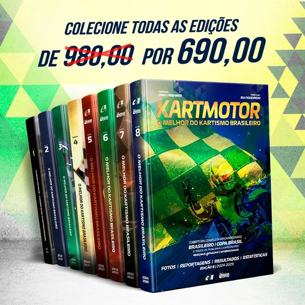 Combo Anuário Kart Motor 1ª + 2ª + 3ª + 4ª + 5ª + 6ª + 7ª + 8ª Edição